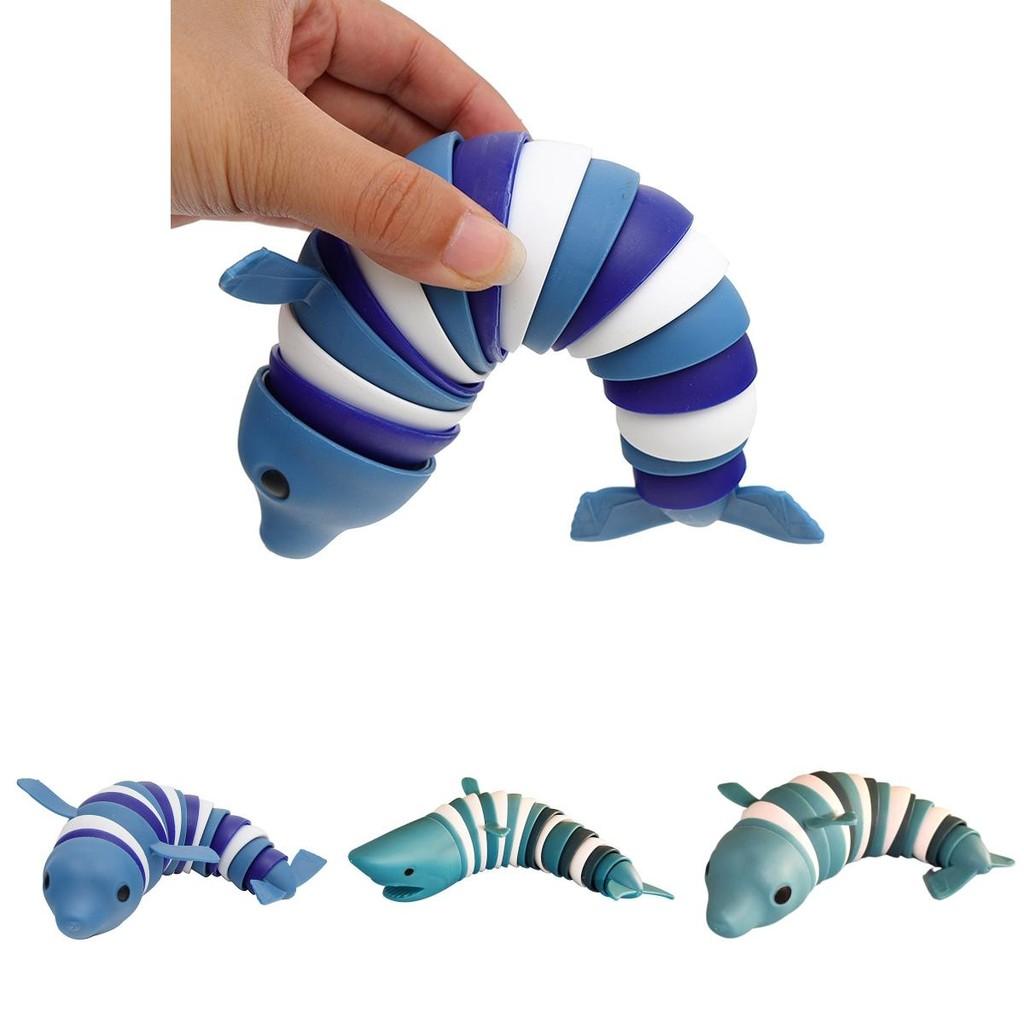 3D Морская акула и дельфин Тянущаяся сенсорная игрушка для снятия стресса и тревоги
