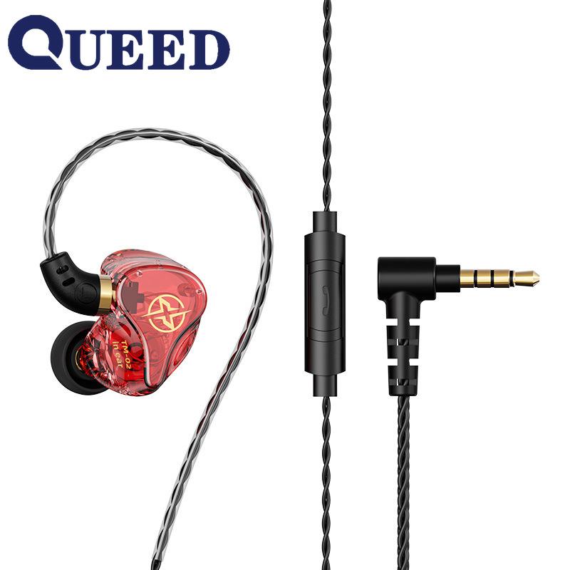 TM02 Sports Monitoring Titanium Film Mobile Phone Heavy Subwoofer Wired Back -wrapped Headphones