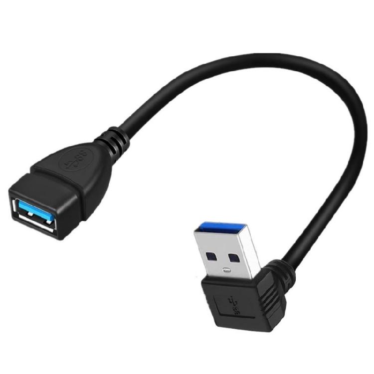 Угловой удлинитель USB 3.0 Кабель USB 3 для мыши, жесткого диска, камеры Легкое подключение и воспроизведение в ограниченном пространстве 20 см / 7,87 дюйма