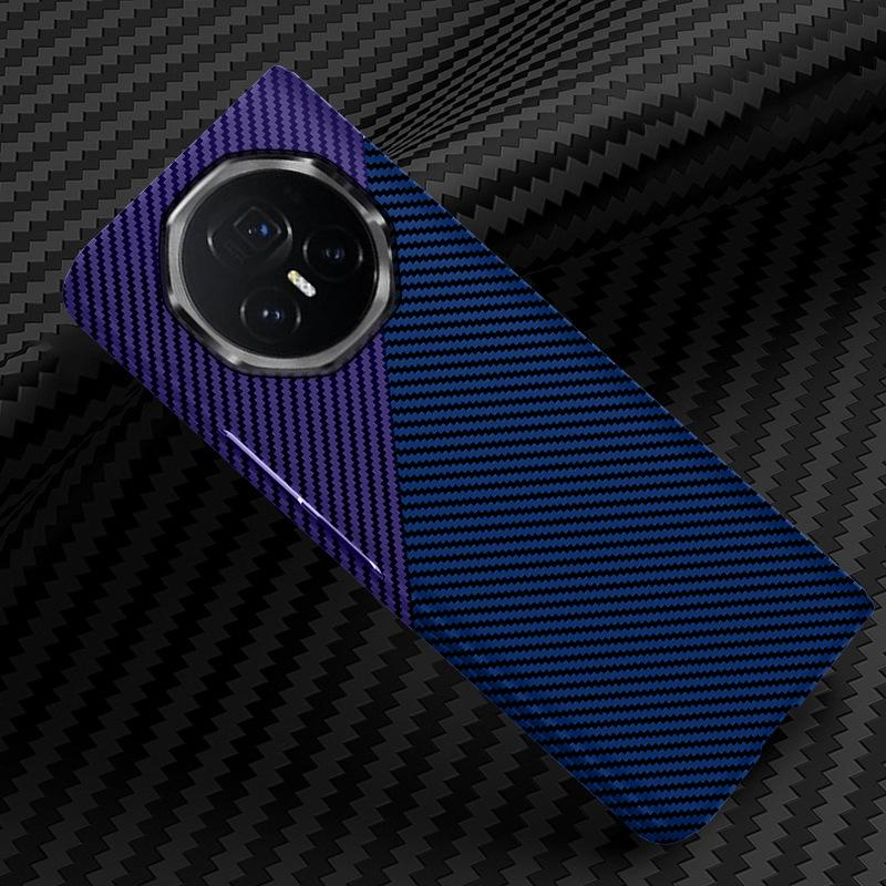Ультратонкий чехол с рисунком из углеродного волокна Hard Shell для Honor Magic V3: Прочная и стильная защита от падений