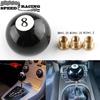 Black 8 Ball Billiard Round Shift Knob, Acrylic Speed Gear Shifter with 3 Adapters Universal Fit for Manual Vehicles