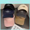Letter Embroidered Baseball Cap Female Wide Brim Breathable Fabric Use Daily