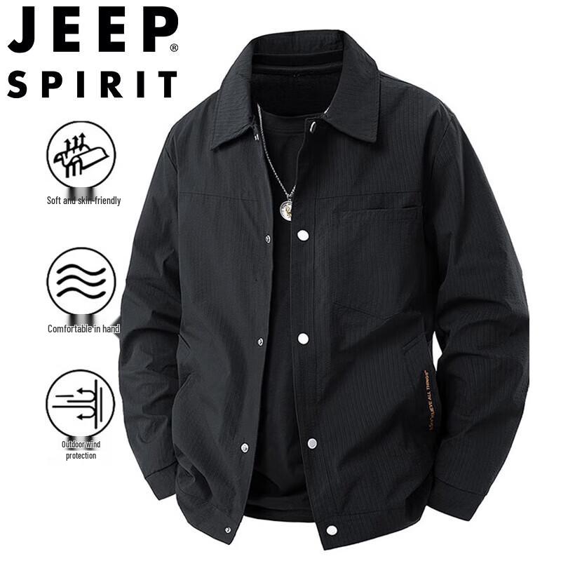 Мужская модная повседневная рубашка-куртка с воротником JEEP SPIRIT