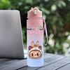 4Pcs/set Cute Anime Printed Backpack Lunch Bag Pencil Bag 750Ml Water Bottle Girl Student Large Capacity Waterproof Schoolbag