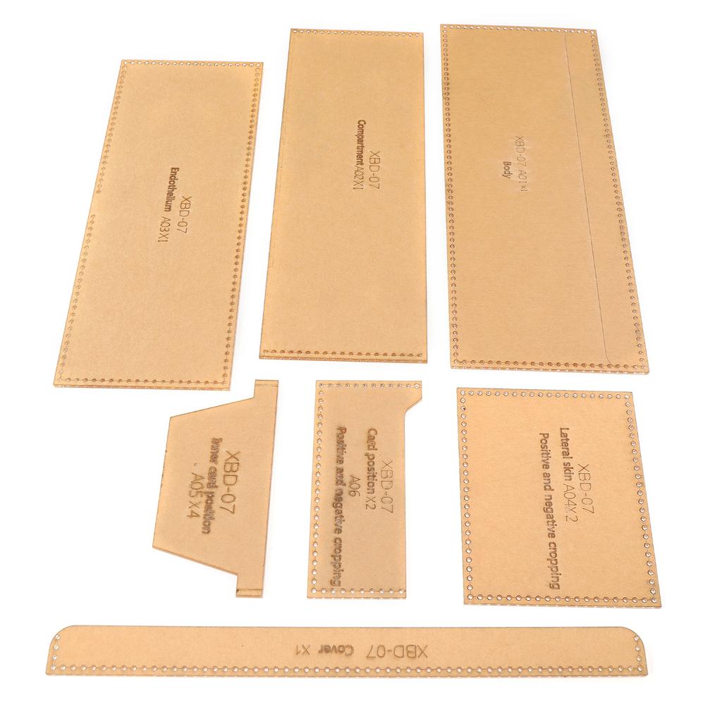 7 шт. акриловый шаблон кошелек для шитья кожаный багаж изготовление выкройки режущая форма XBD‑07