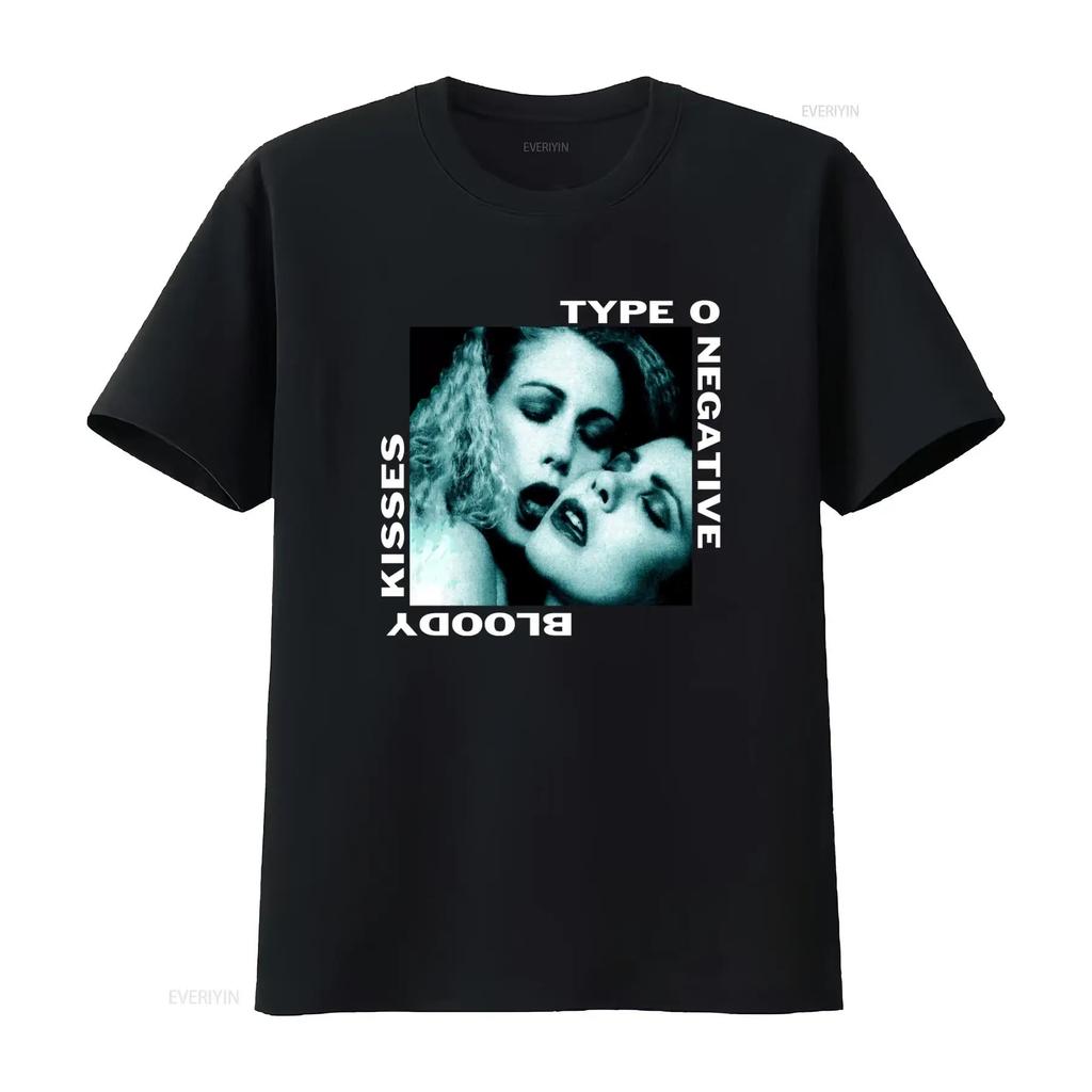 Тип O Negative 1993 Bloody Kisses Ретро Группа Тур Футболка Черный Принт S 2345Xl винтаж Стиранная Повседневная Слегка Дышащая