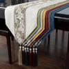 Chinese Style Floral Table Runner Vintage Tea Table Cloth Retro Table Flag  Home Kitchen Use