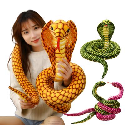 80/170/240 см Имитация красочной плюшевой игрушки кобры Мягкие игрушки Змеи Плюшевые игрушки Куклы Забавные мягкие игрушки Подарки на Рождество и Хэллоуин