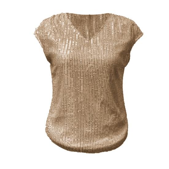 Женский жилет, блестящий топ с пайетками, V-образный вырез, короткий рукав, эластичные топы для вечеринок, летний свободный жилет для повседневной носки