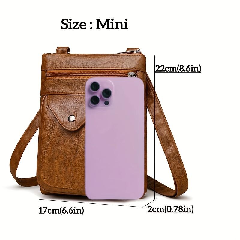 Fashion Mini Crossbody Bags for Women Chic Multi-Zipper Compartments Shoulder Bag Lined Everyday Purses Accessory