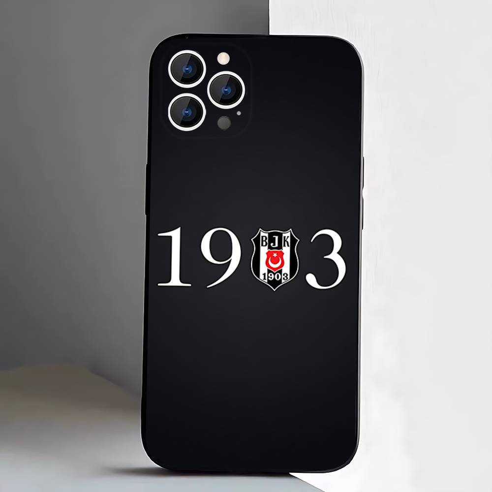 Модный Чехол для Телефона Besiktas BJK Для iPhone 17,16,15,14,13,12,Pro,Max,Plus,E,SE4,Air,Mini Черный Мягкий Чехол