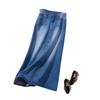 Women's Skirt Korean Fashion High Waist Slim Mid-length Blue A-line Denim Skirt Spring and Autumn Elegant
