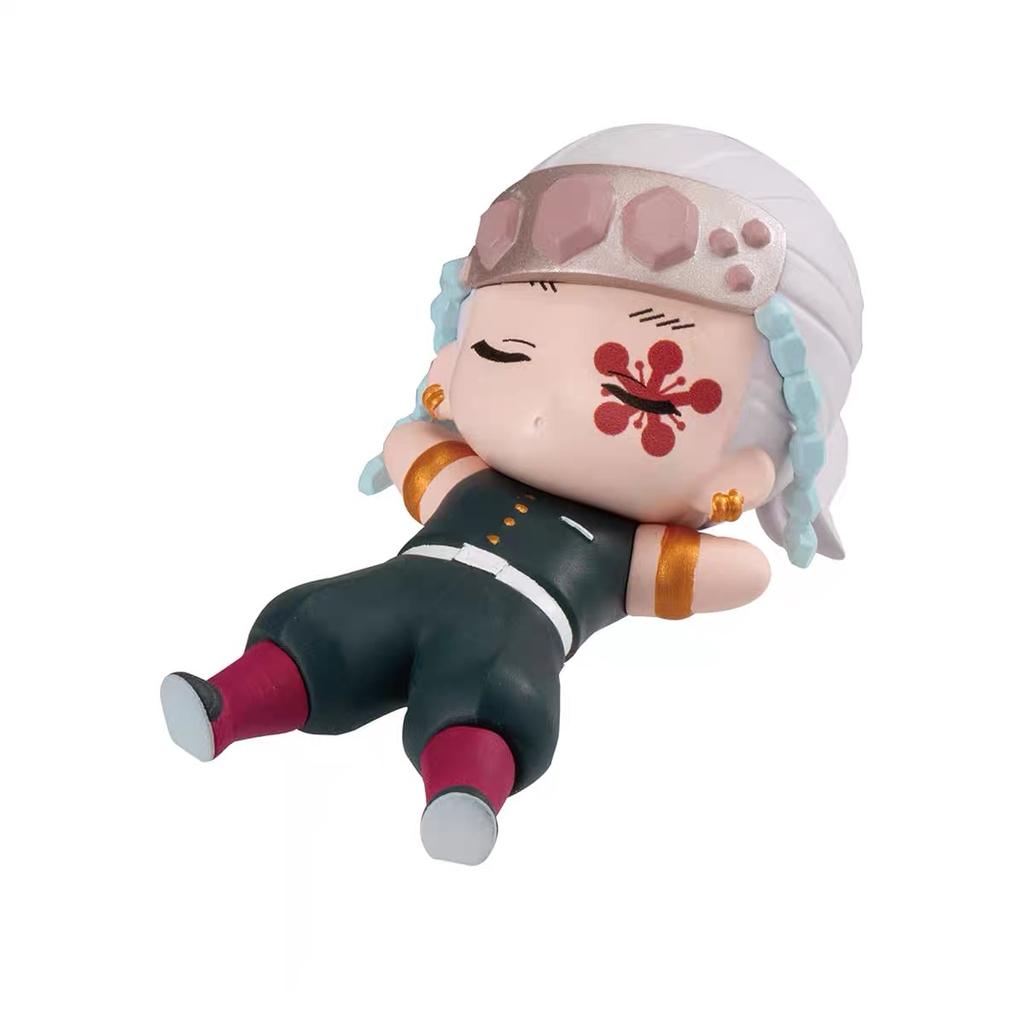 Genuine Gacha Scale Model Demon Slayer Sleeping Position Doll Cute Tabletop Decor Tomioka Giyuu Action Figure Toys