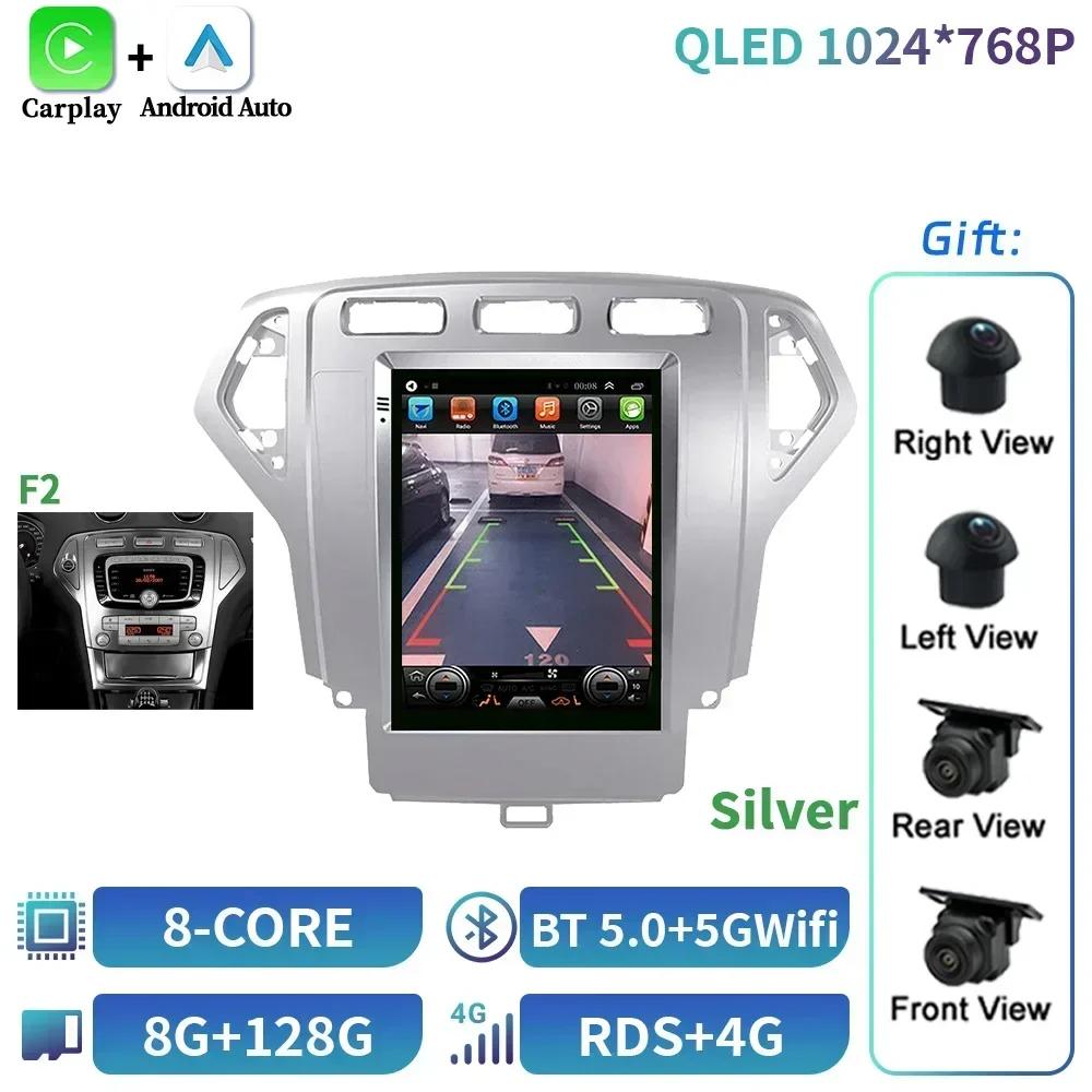 9,7 дюйма Для Ford Mondeo 4 2006-2010 Android 14 Беспроводной Carplay Автомагнитола Мультимедиа 4G GPS CarPlay Экран Автомагнитола Навигация