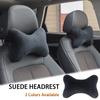 Car Seat Neck Headrest Pillow Breathable Suede Support Sleep Pillow For VW Polo Beetle Jetta Tiguan GTI Golf Passat Scirocco T5