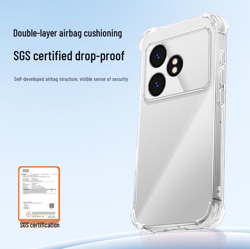 Прозрачный чехол RealMe GTneo6 для Neo5se/GT6 - Уголки с воздушными подушками, Защита от падений, Премиальное ощущение, ТПУ