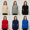 Hengyuanxiang Women's Pure Cashmere Vertical Striped Sweater