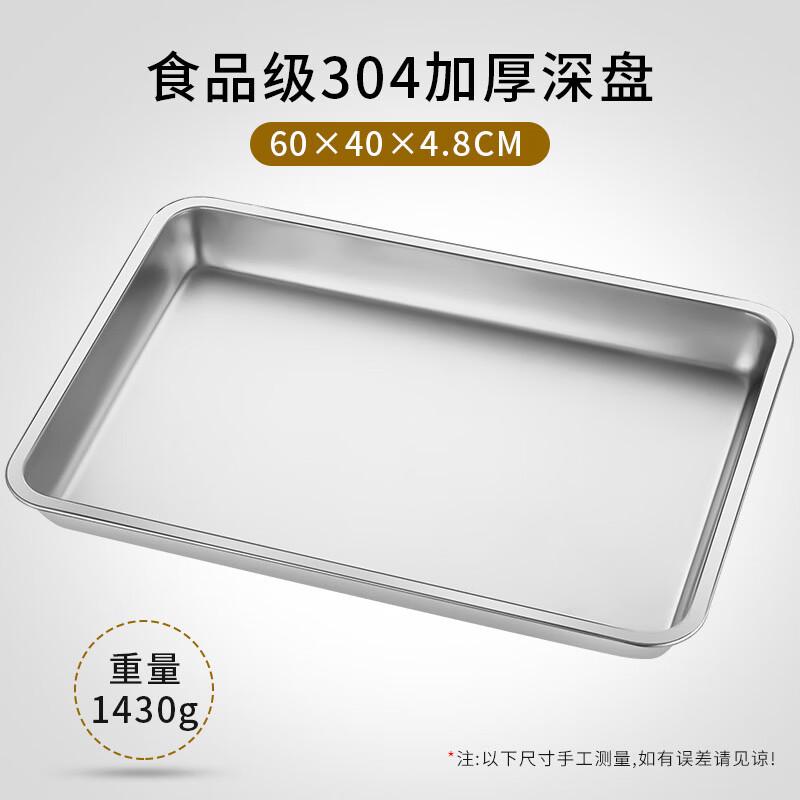 Heavy-Duty 304 Stainless Steel Rectangular Serving Tray