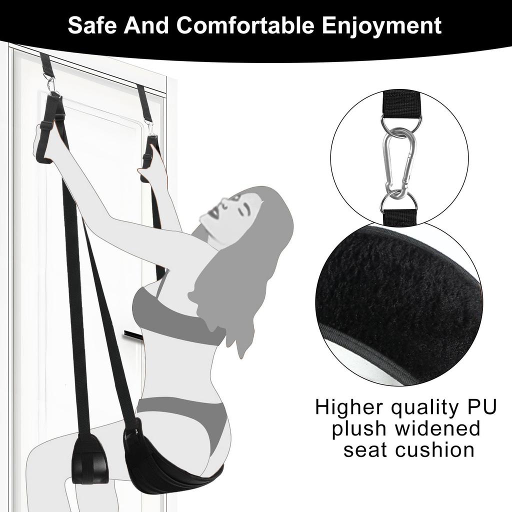 Upgraded Door Hanging Sex Swing Sex Toys Soft Slings Sex Furniture Fetish Bandage Restraints Adult Sex Swing SM Games