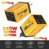 6-в-1 240 Вт Быстрозаряжающее Устройство с 4 портами USB и 2 портами PD Настольное Зарядное Устройство Быстрая Зарядка Адаптер для Телефона Ноутбука