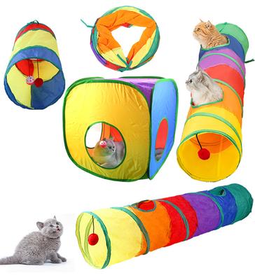 Игрушки для кошек, туннель, складной куб, игры для кошек, туннель, домик для котят, забавный питомец, труба для дрессировки маленьких собак, аксессуар