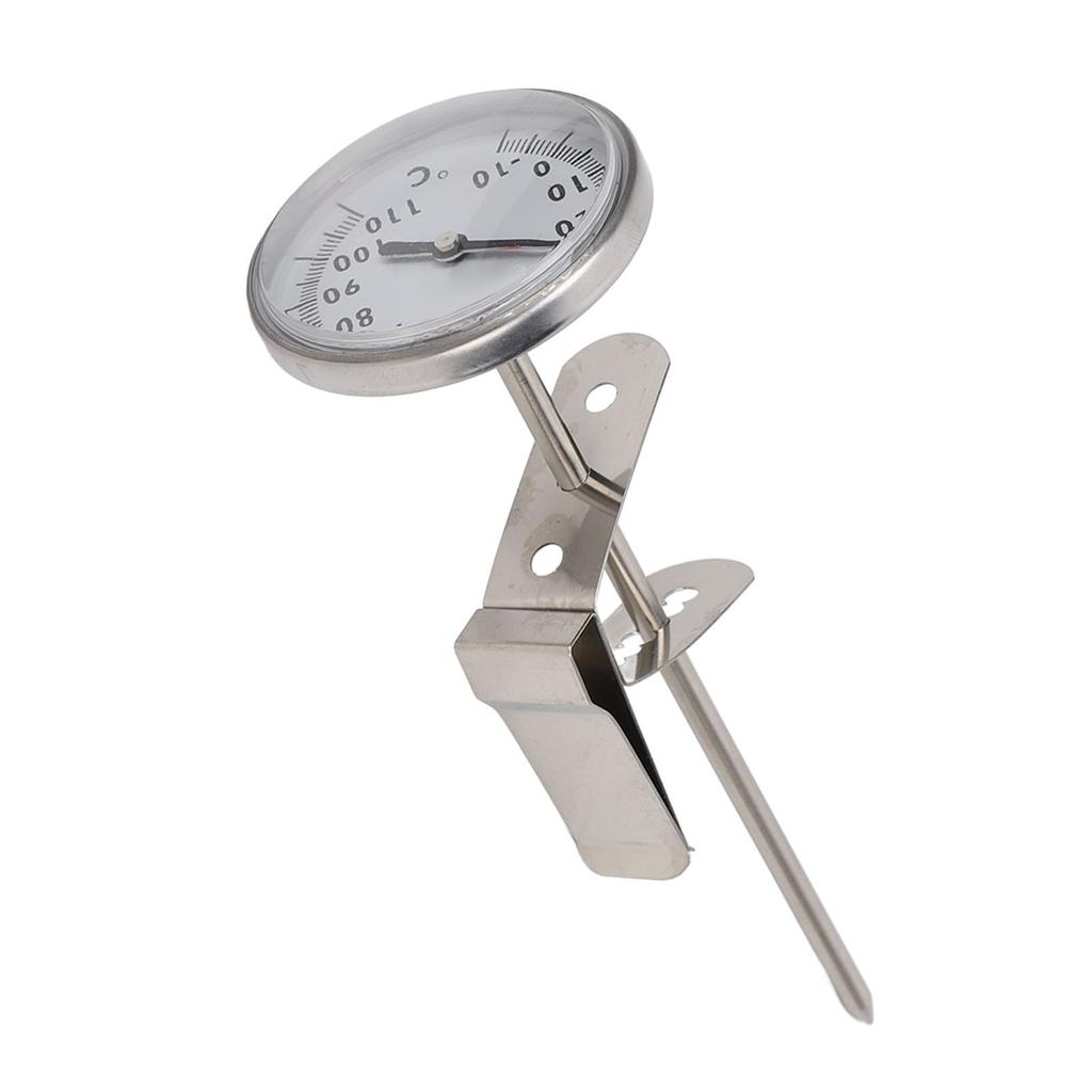 Milk Thermometer 4.6cm Dial 12.5cm Probe High Accuracy Fast Reading Pot Thermometer with Bracket