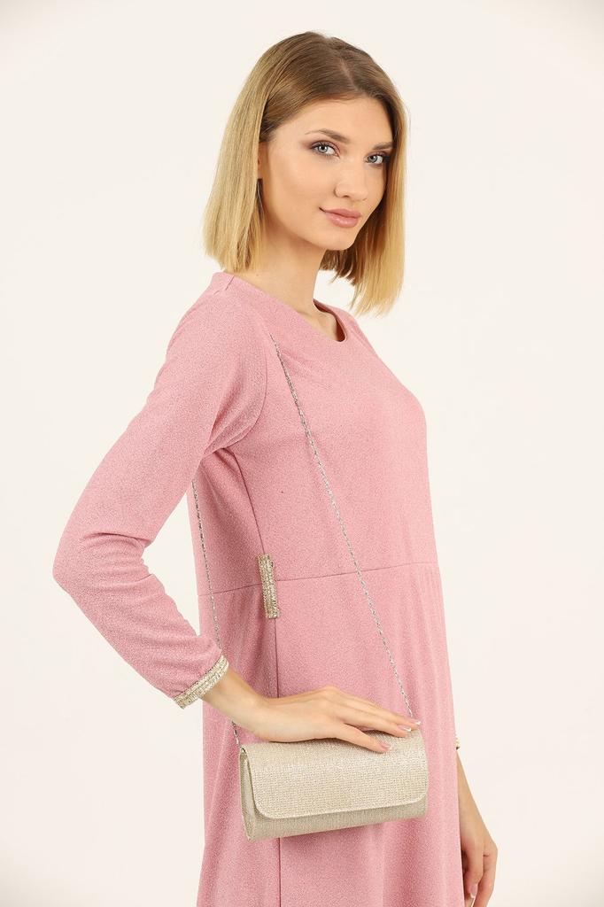 Women's Stylish and Useful Evening Dress Bag Striped Breasted Evening Dress Bag