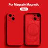 Для Magsafe Магнитный Чехол Для 16 15 14 13 12 11 Pro Max 16 Plus Жидкий Силикон Беспроводная Зарядка Чехол Аксессуары для Телефона