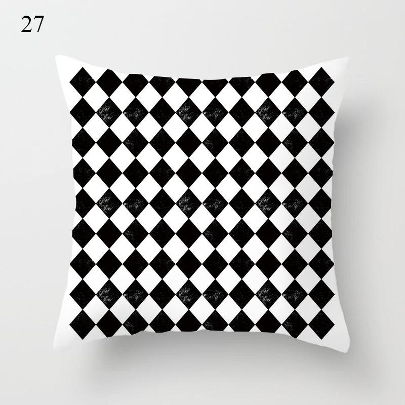 Скандинавский черно-белый чехол для подушки с геометрическим рисунком, чехол для диванной подушки, декоративные диванные подушки, современная простая наволочка