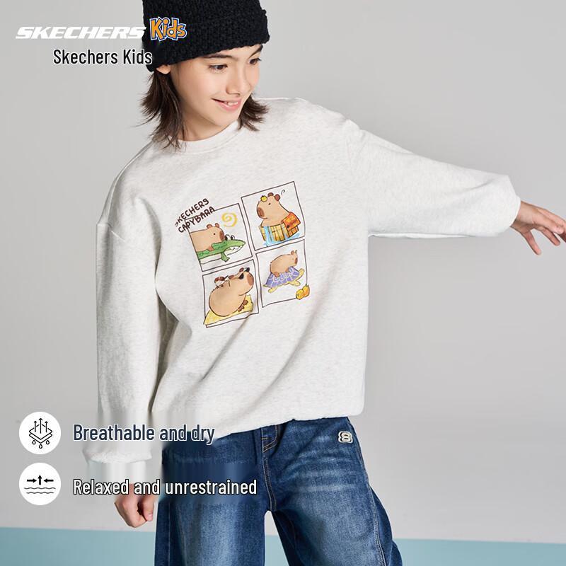 Skechers Kids Capybara Print Pullover Sweatshirt
