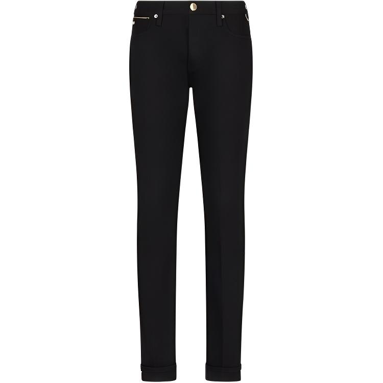 EMPORIO ARMANI Year Of The Rabbit Limited Edition SS23 Jeans Men's Black 3R1J75-1DQAZ-0005