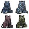 3 шт. / Компл., Большая камуфляжная школьная сумка для девочек и мальчиков, рюкзак, рюкзак, сумка