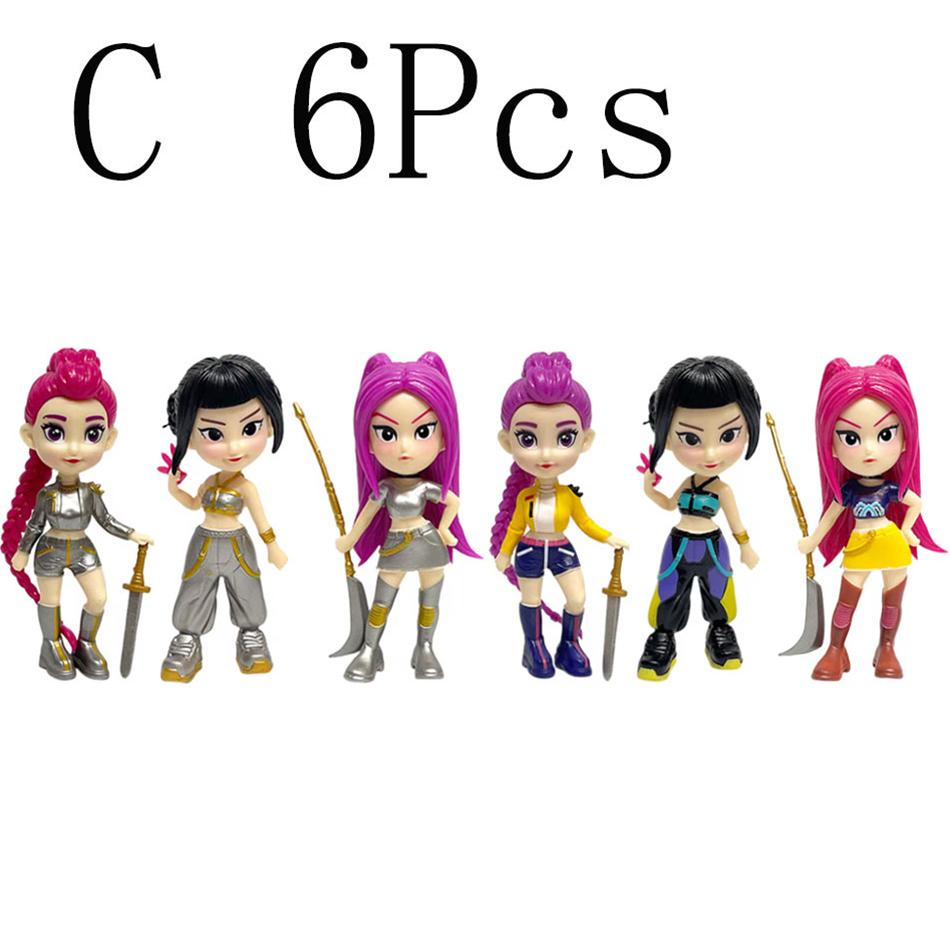 Hot Kpops Devil Hunter Rumi Zoe Mira Anime Polyvinyl Chloride Character Collection Desktop Trinkets Childrens Gift