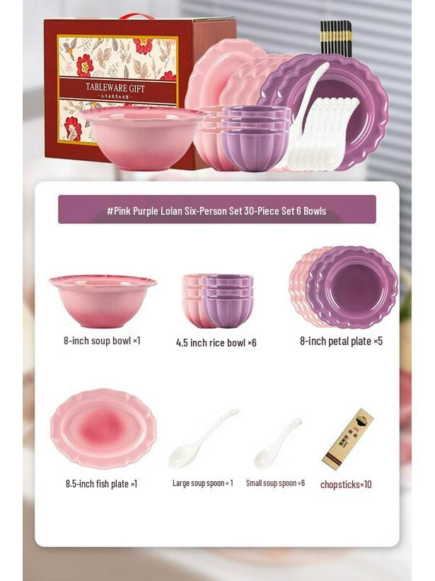 Mody Lanka Petal Ceramic Dinnerware Set