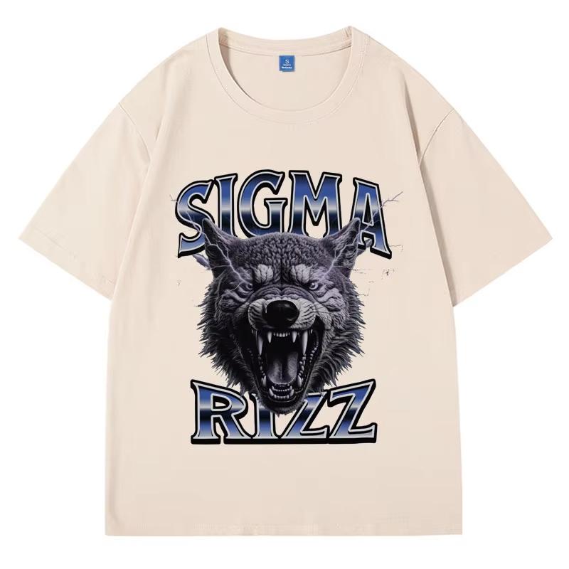 Футболка Sigma Rizz, забавные футболки с мемами и графическим принтом, мужская одежда, эстетика 90-х, подарок для него, короткий рукав, ретро-топы Harajuku Streetwear
