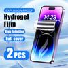 2PCS HD Hydrogel Film for iPhone Samsung Huawei Honor Xiaomi Redmi OPPO Realme Vivo OnePlus Phone Screen Protector Soft Full Cover