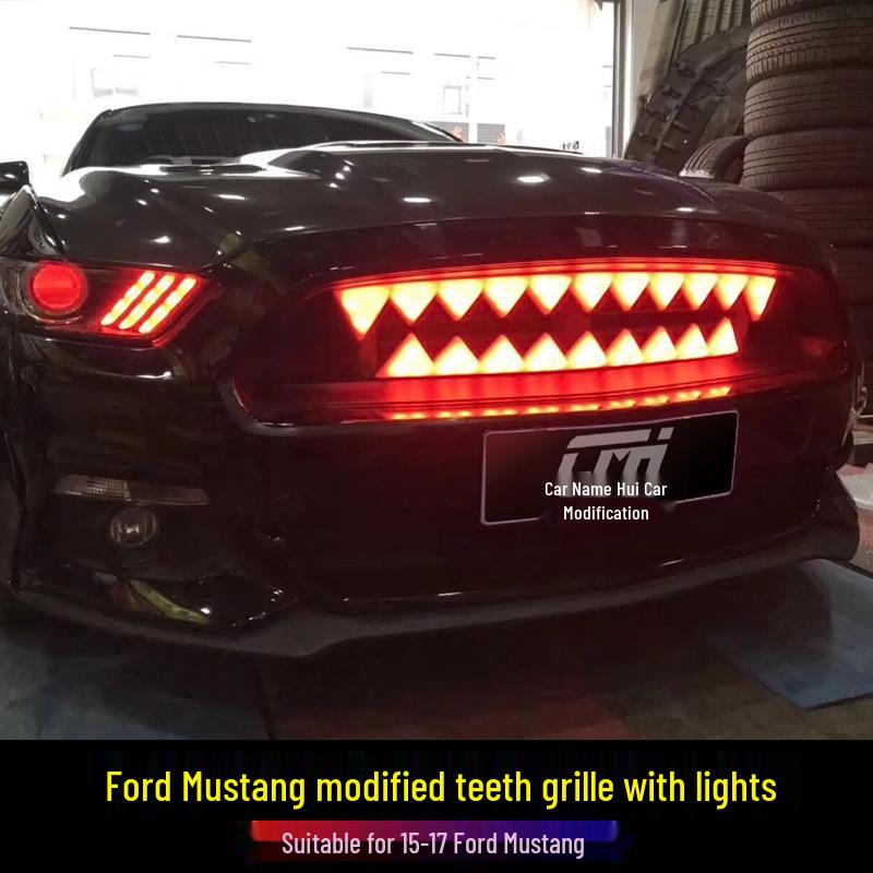 Совместимая центральная решетка с клыками для Ford Mustang 2015-2017 - Акула Дьявол Пульт управления
