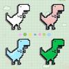 Cartoon Pixel Dinosaur Brooch: Trendy Metal Badge and Bag Accessory