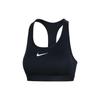 Swoosh Medium Support Logo Print Round Neck Bra Women Underwear Black DX6821-010