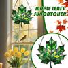 2D Light Catcher For Window Fall Maple Leaves Acrylic Pendant Sun Catcher Aesthetic Wall Crafts Pendant Thanksgiving Decoration