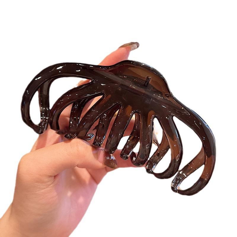 Корейские женские и женские пластиковые когти, заколки для волос, головные уборы, большой размер, заколка-краб, заколка, модный орнамент, аксессуары для волос