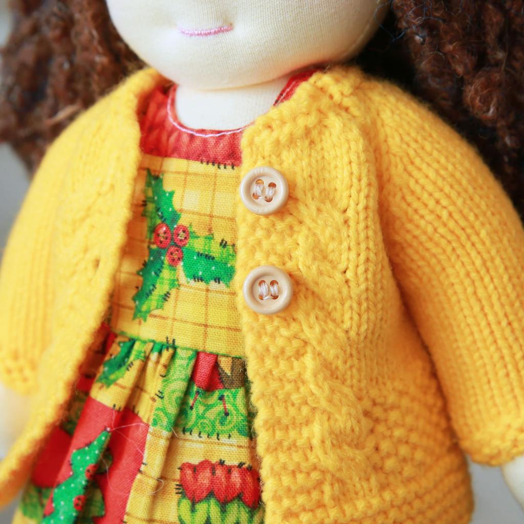 BlissfulPixie Waldorf Ручная работа Ариана Милая Плюшевая Девочка Идеально подходит для детей Кукла, Кукла, 30 см, Мягкая, Кукла,