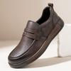 2025 Spring New Men's Shoes Leather Soft-soled British One-pedal Lazy Breathable Casual Leather Shoes Men's Loafers