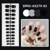 24pcs Full Cover Glossy Wearable Fake Nails Solid Color Nail Tips  Women