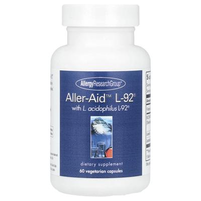 Группа исследования аллергии, Aller-Aid™ L-92®, L. Acidophilus L-92®, 60 растительных капсул