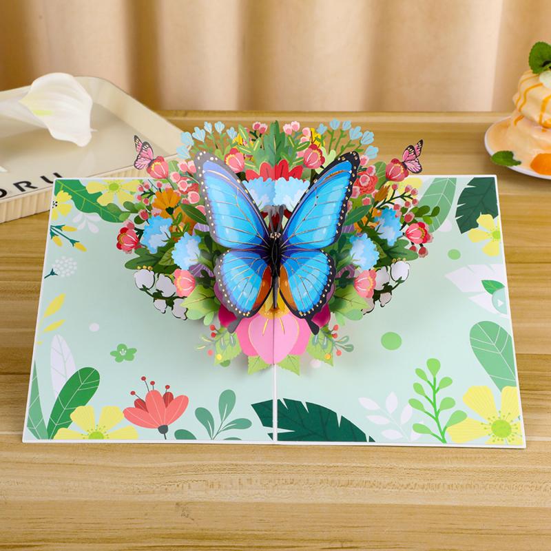 Pop Up Card 3D Spring Paper Greeting Card Unique Gift for Birthday Christmas 3D Hummingbird Pop Up Card
