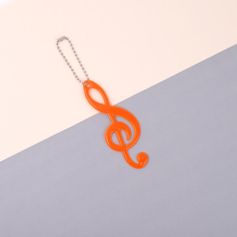 2Pcs Color Music Safety Reflector Reflective Keychains Car Keyrings Charm Bag Accessories for Jacket BackPack Strollers Wheelchairs