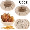 6Pcs Fermentable Cloth Cover Bread Dough Basket Cotton Proofing