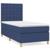 VidaXL Lit à sommier tapissier avec matelas Bleu 90x200 cm Tissu - Modèle 3142631