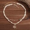 Fashion Cross-Border Sold Jewelry Men Summer Coconut Shell Wooden Bead SUNFLOWER Necklace Minority All-Match Hip Hop Cool Necklace